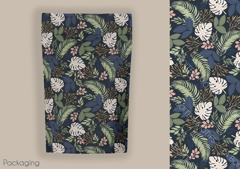 création de motifs sur mesure ou prêts à l’emploi | Nuit-tropicale-packaging