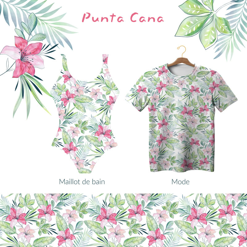 Punta cana | La boite à motifs | Designer textile et surface installée en Touraine