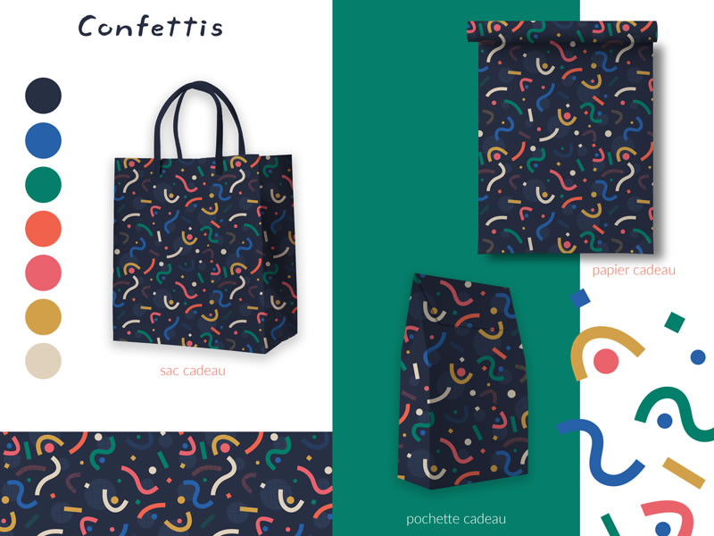 Confettis | La boite à motifs | Création de motifs sur mesure ou prêts à l’emploi